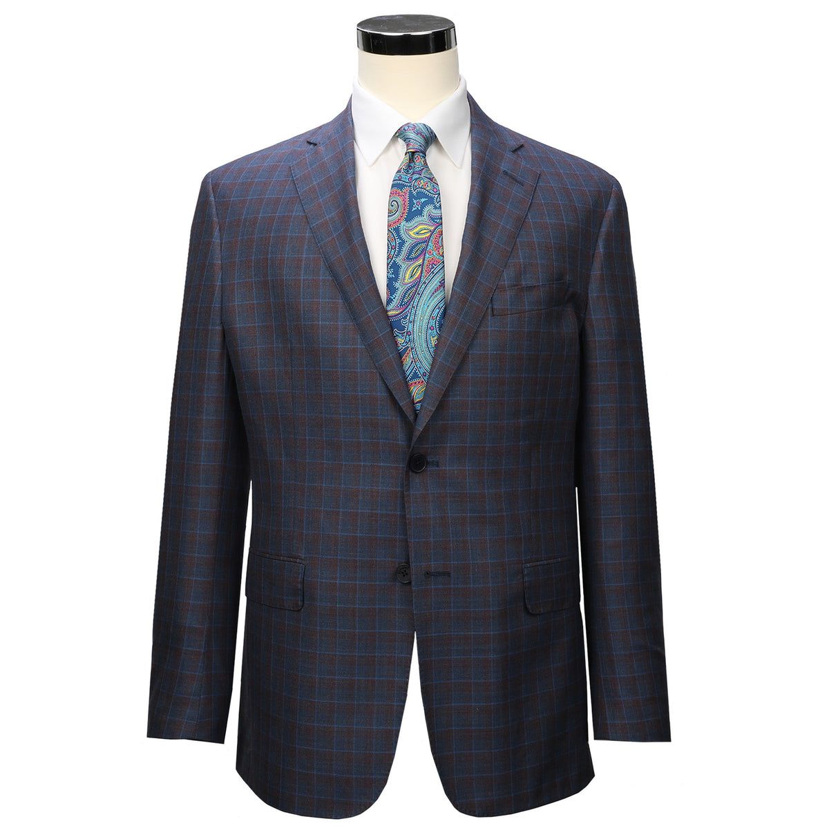 Audubon Blue &amp; Red Check Sport Coat