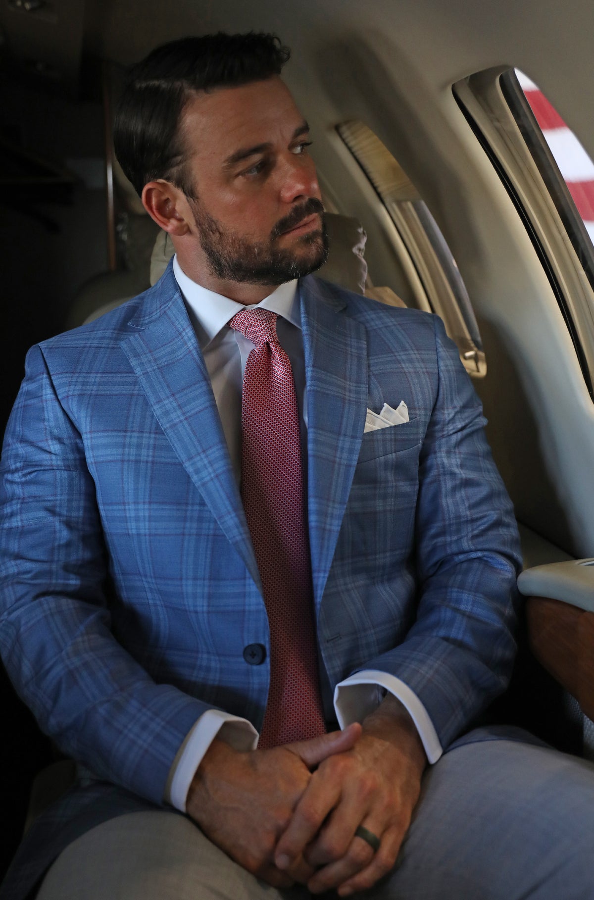 Audubon Lt. Blue with Red Deco Sport Coat