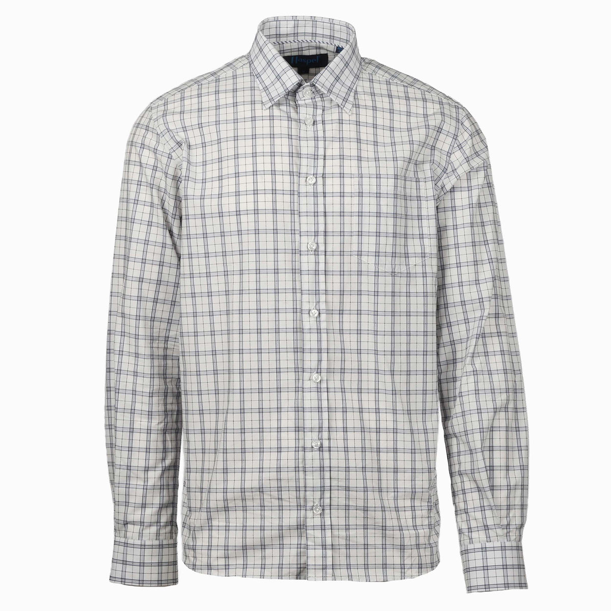 Treme Navy Broken Grid Long Sleeve Shirt