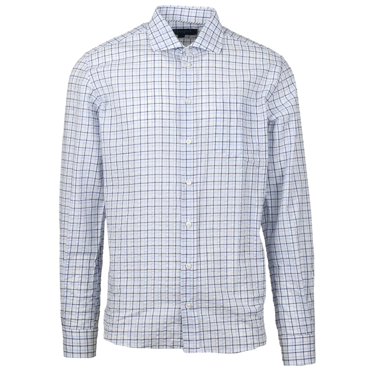 Chartres Navy & Lt. Blue Graph Check Long Sleeve Shirt