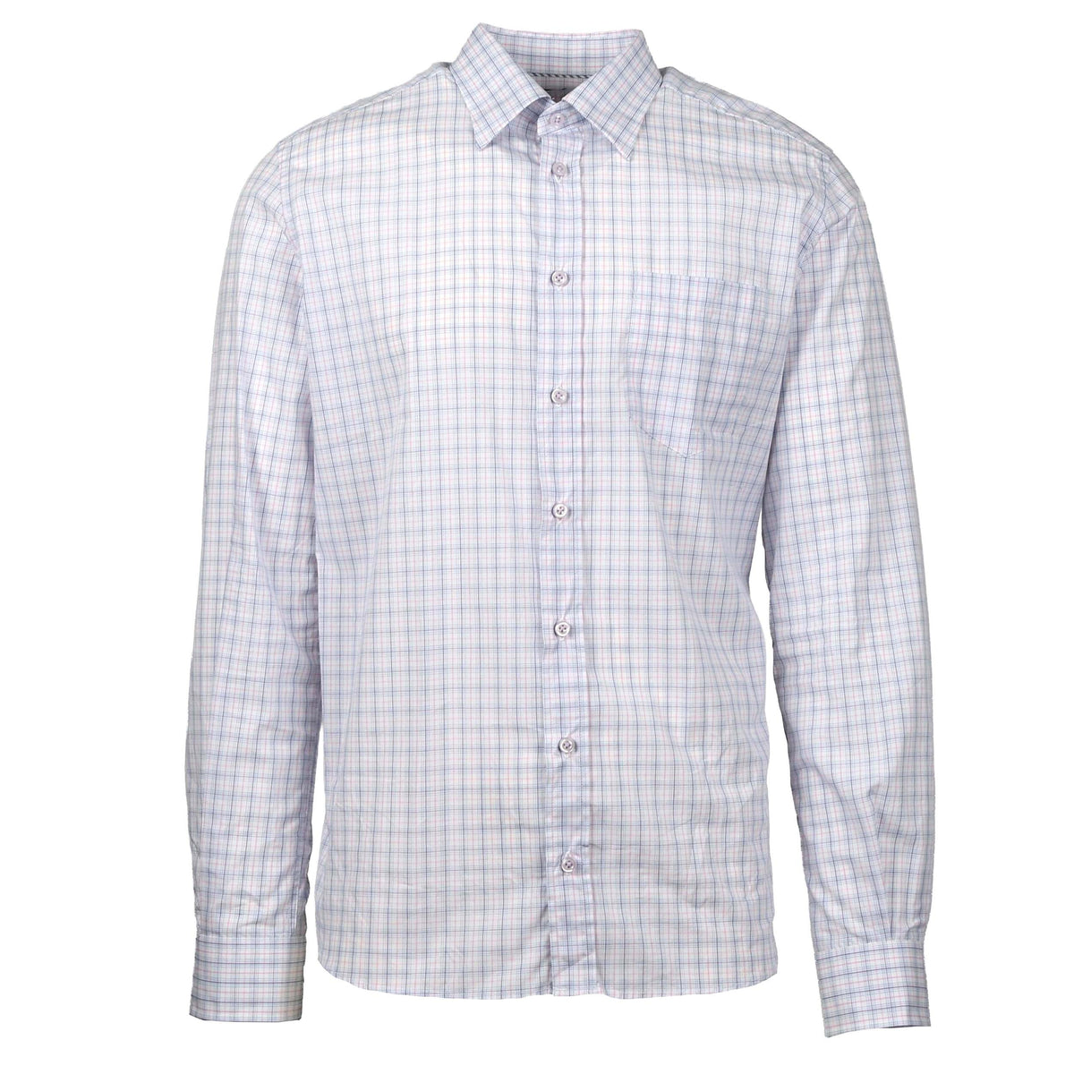 Treme Blue & Pink Plaid Long Sleeve Shirt