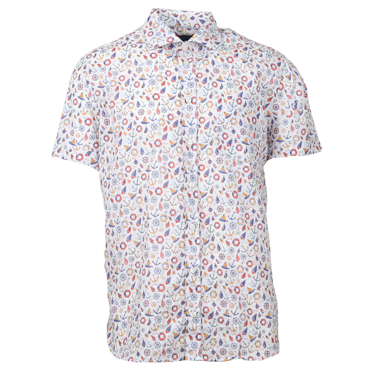 Freret Nautical Theme Print Short Sleeve Shirt