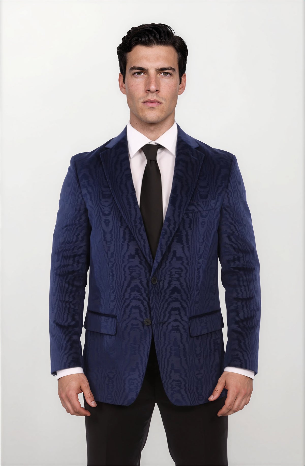 Audubon Navy Moire Velvet Jacket