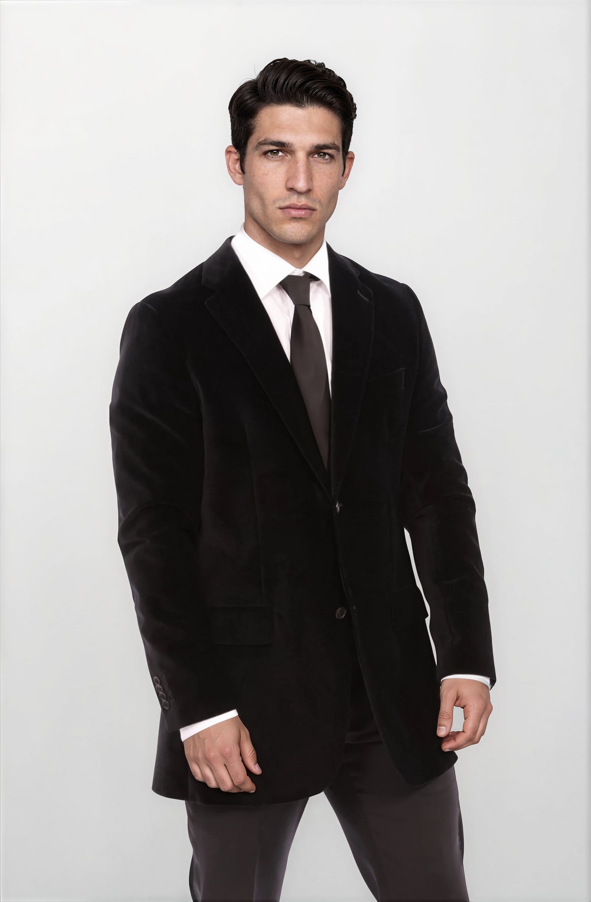 Roosevelt Charcoal Gray Velvet Sport Coat
