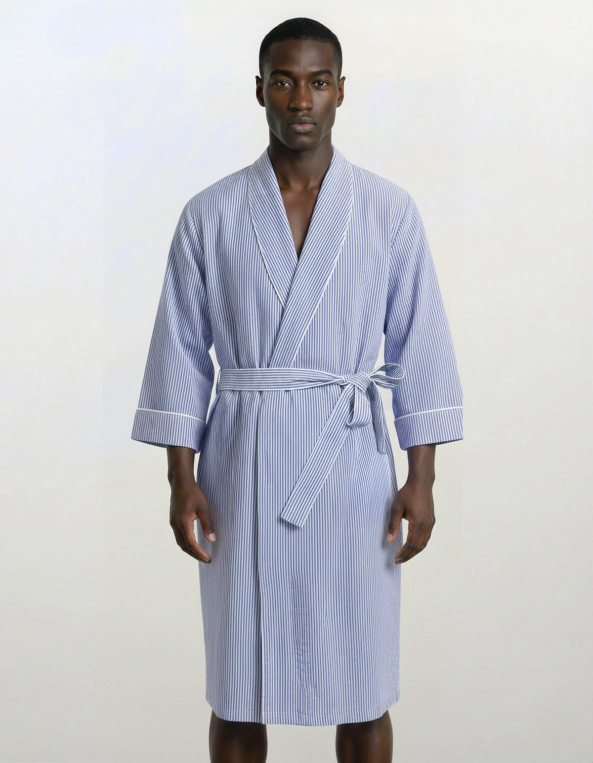 Balmoral Unlined Seersucker Robe - One Size