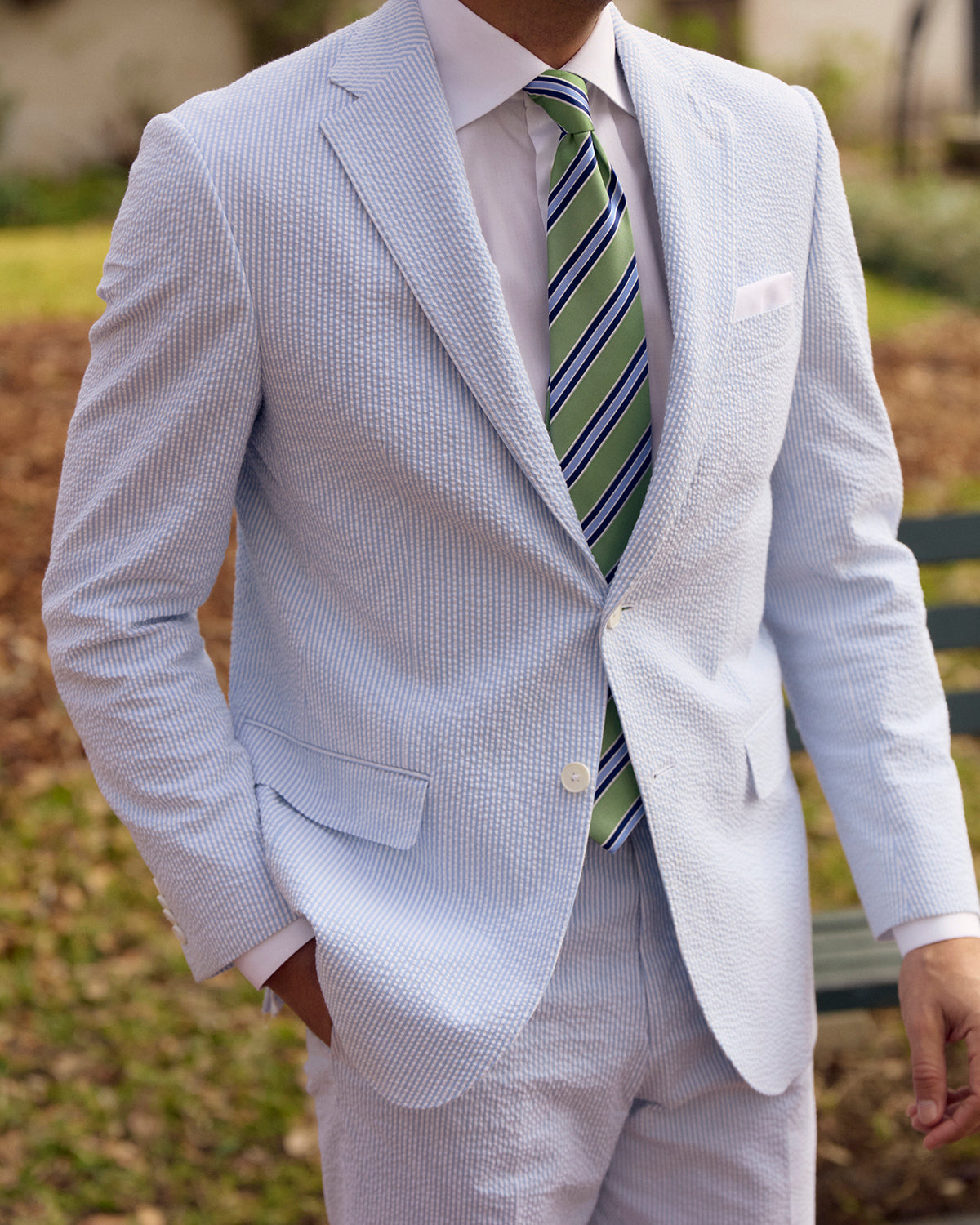 Blue Ice Seersucker Stretch Pant | Seersucker Suit Separates