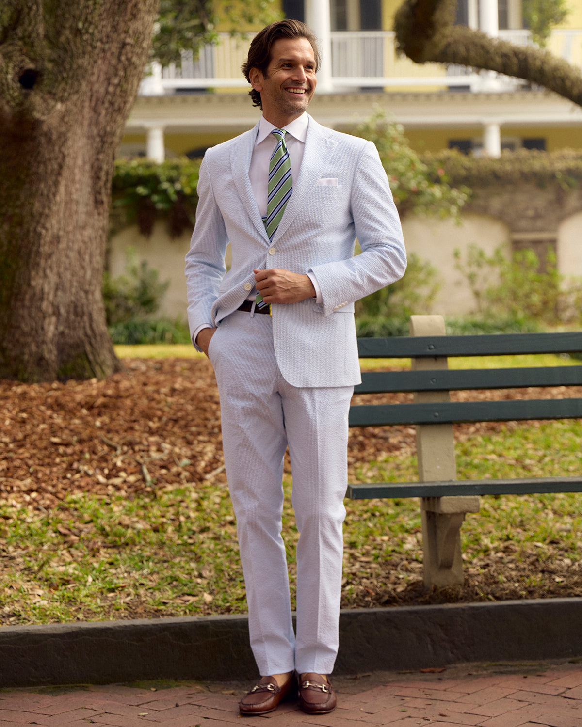 Blue Ice Seersucker Stretch Pant | Seersucker Suit Separates