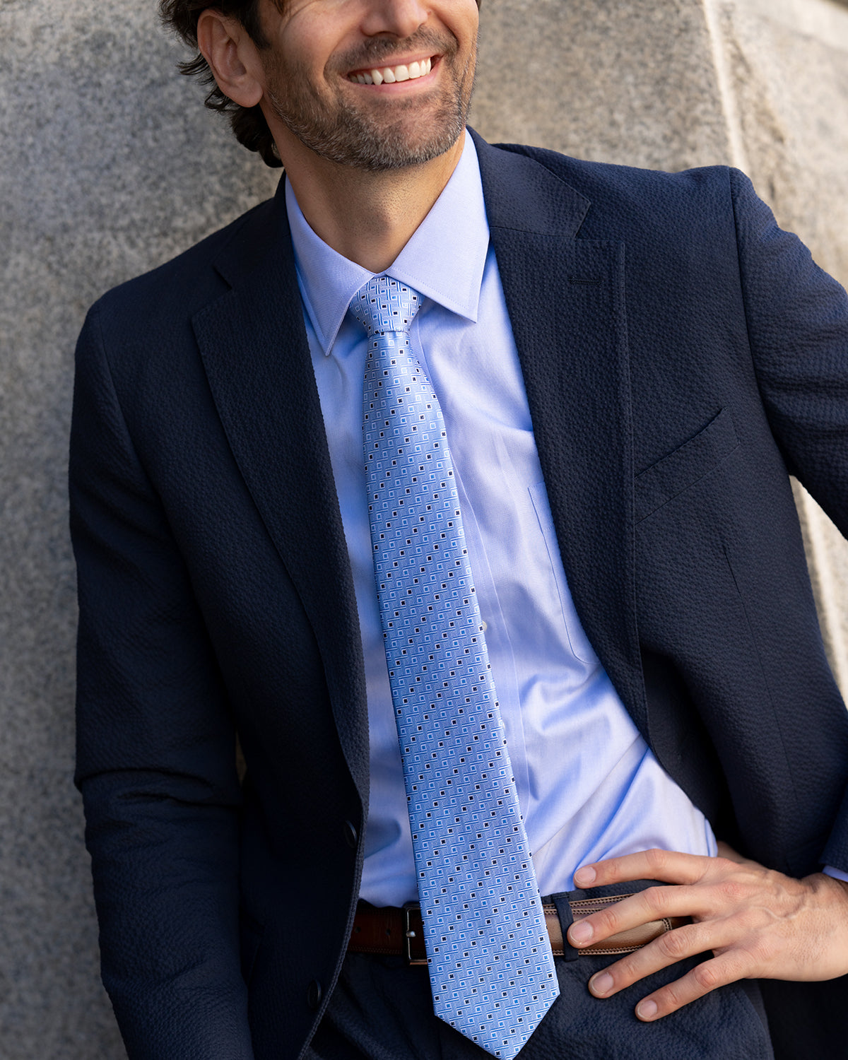 Commanders Navy Seersucker Stretch Pant