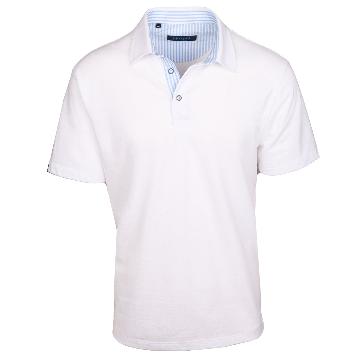 Experience the ultimate comfort and style with this incredibly soft pique polo. Enjoy the simple yet high-quality design of a true Haspel polo, complete with seersucker detailing.&nbsp;