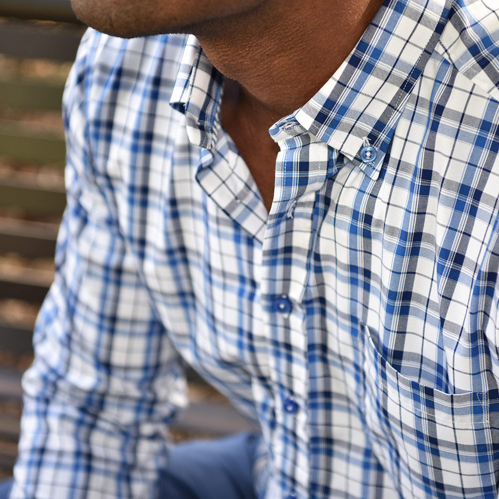 Franklin Navy &amp; Royal Blue Plaid