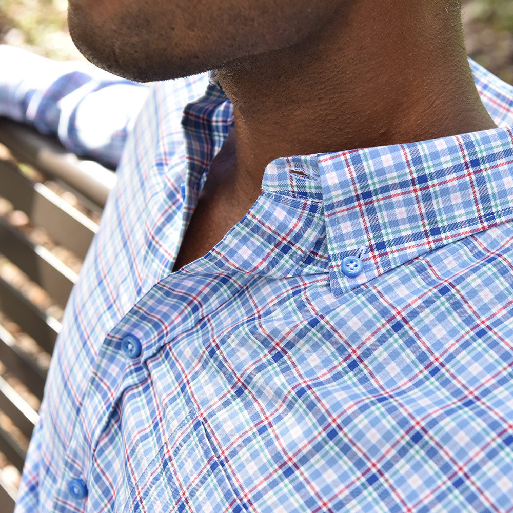 Men's Long Sleeve Shirts | Franklin Royal Blue Plaid | Haspel