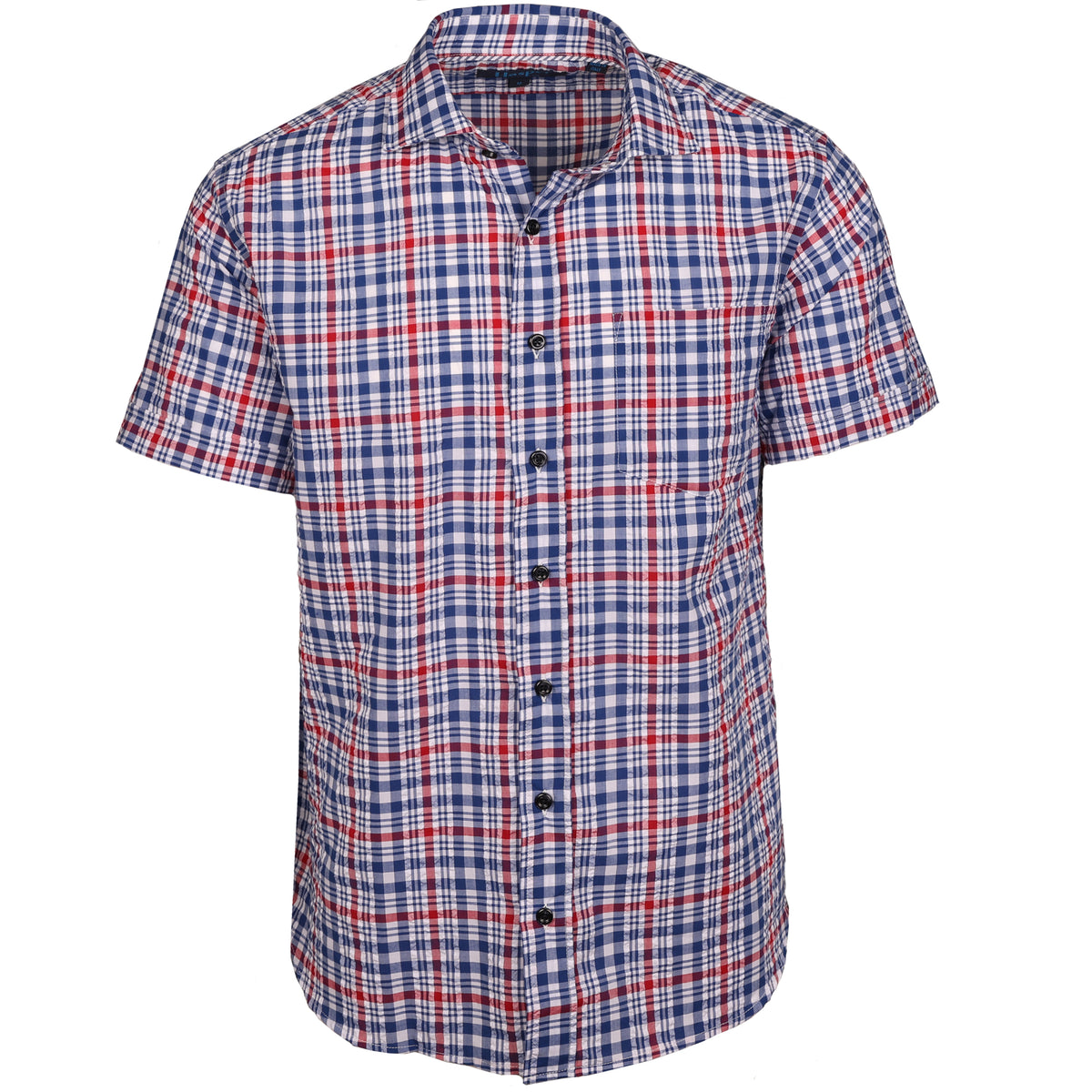 Freret Red &amp; Blue Seersucker Check