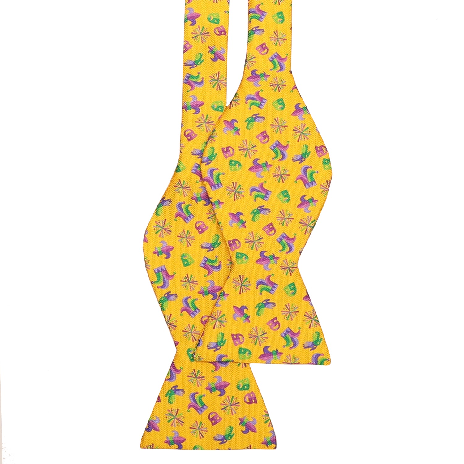 Gold Jesters & Fleur De Lis Tie