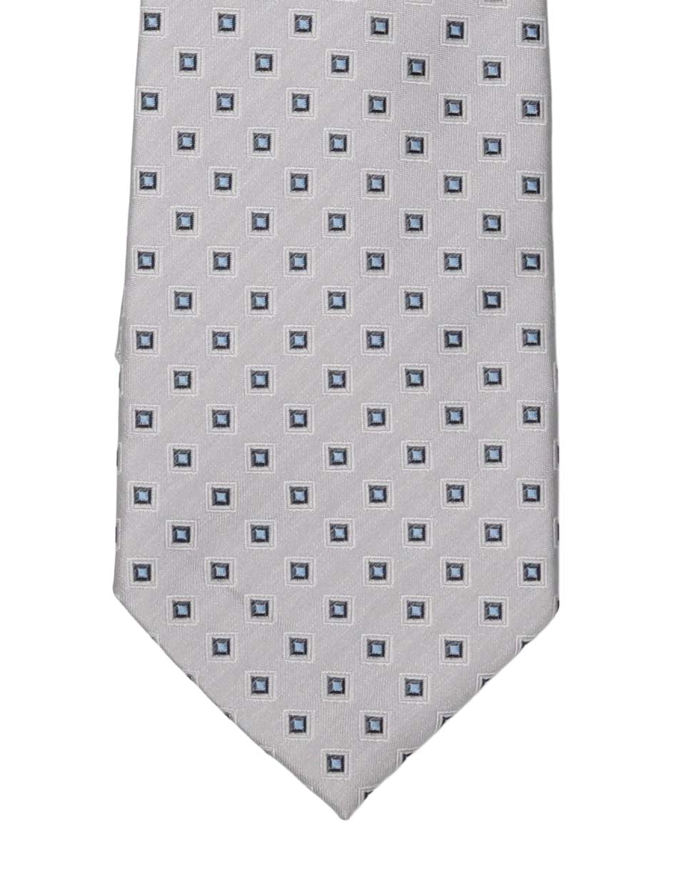 Grey Box Print Tie