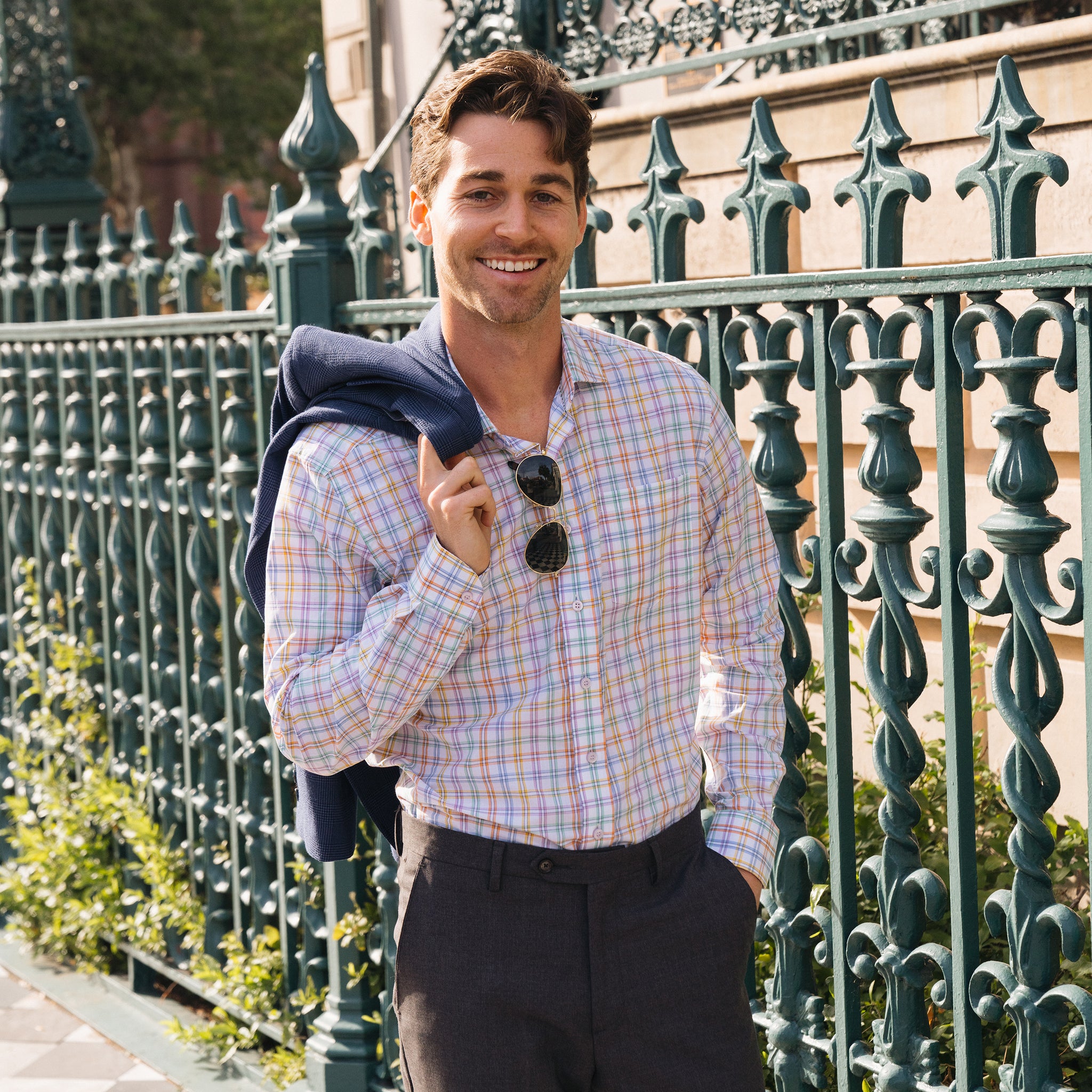 Men's Shirts | Audubon Spring Plaid