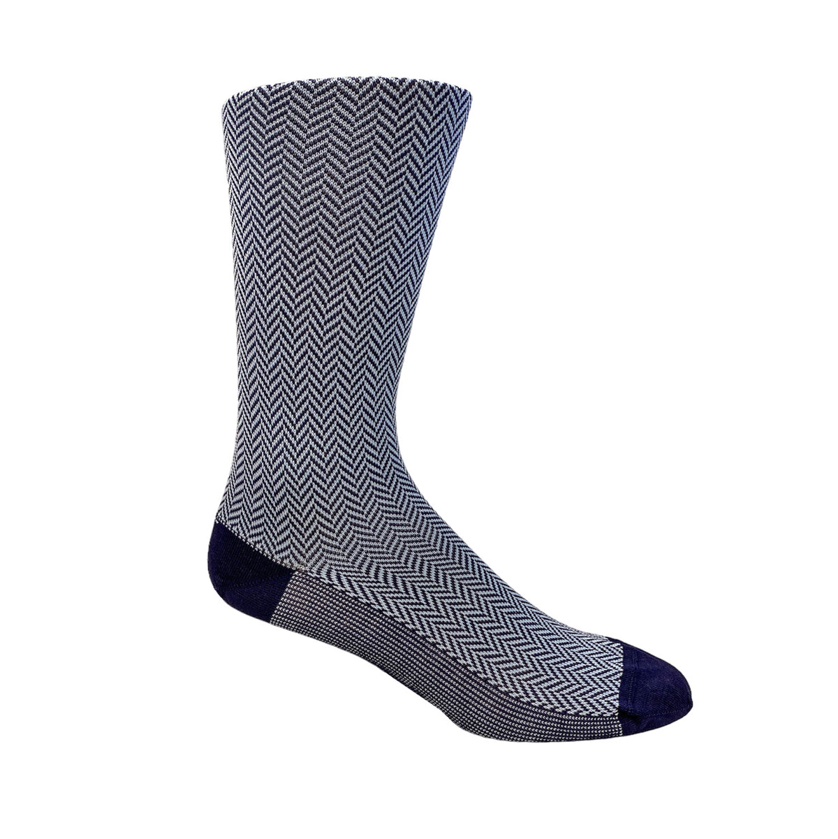 Navy / Blue Herringbone Socks