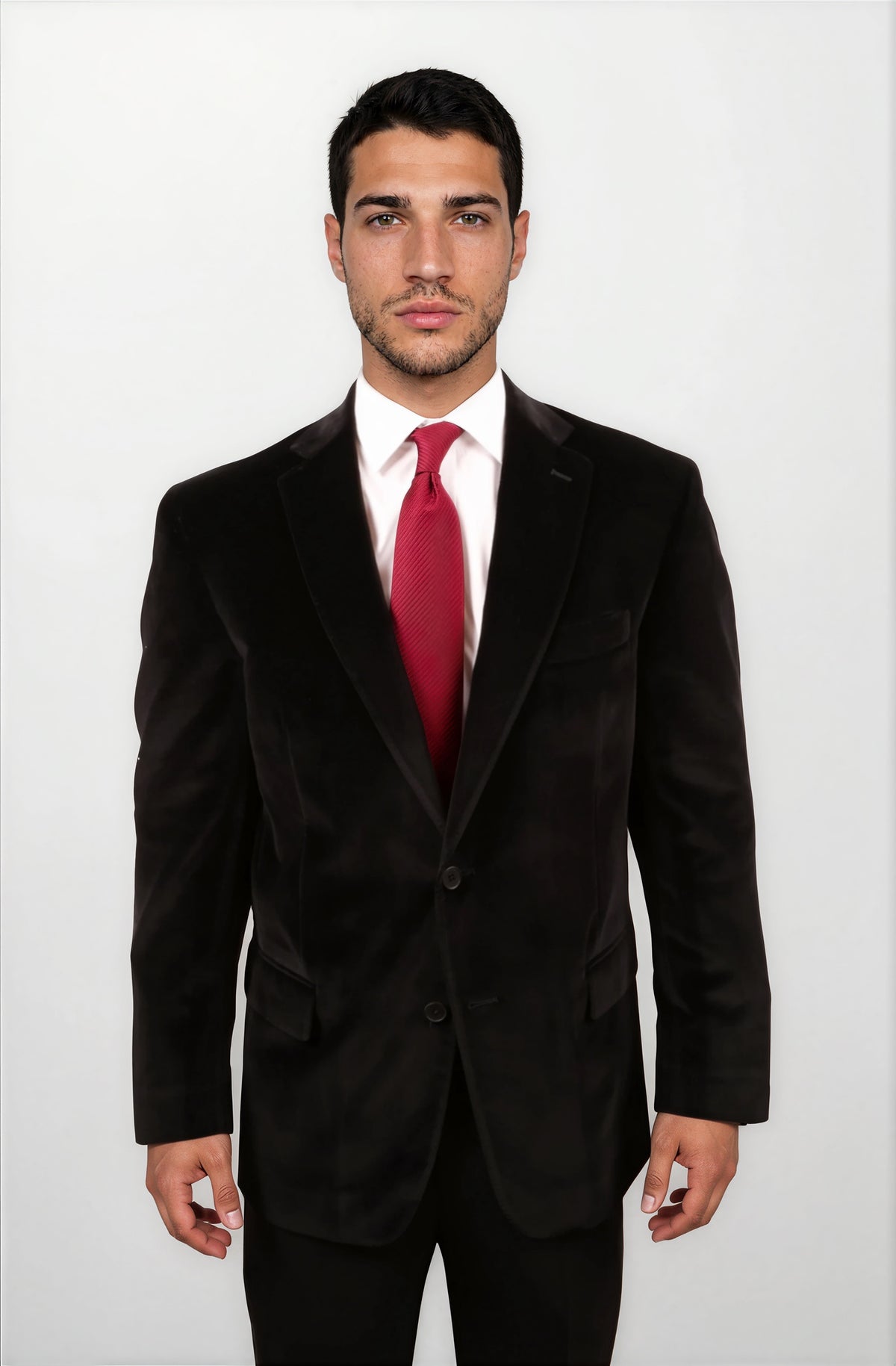 Audubon Solid Black Velvet Dinner Jacket