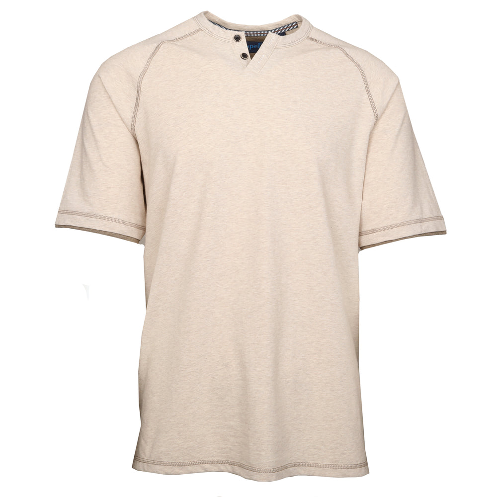 King Notch Neck T-Shirt - Short Sleeve Sand
