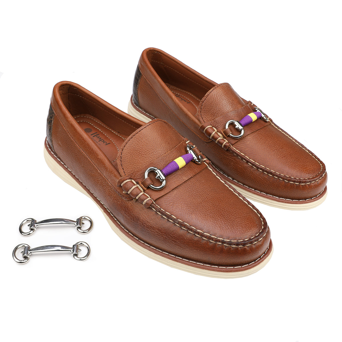 Haspel x T.B. Phelps Freeport Loafers with Interchangeable Game Day Bridge Bits™