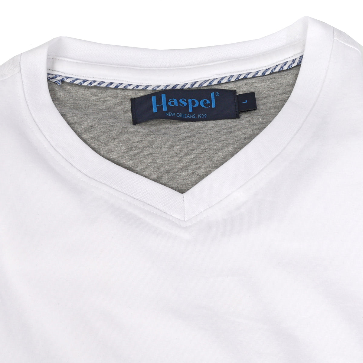 Luxe White V-Neck T-Shirt