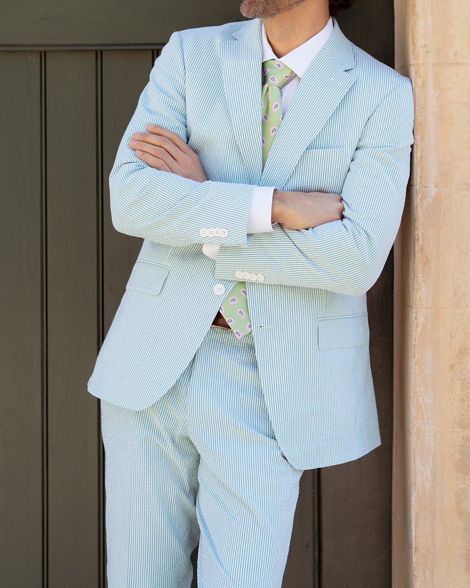 Mint Julep Green Seersucker Stretch Sport Coat | Seersucker Suit Separates