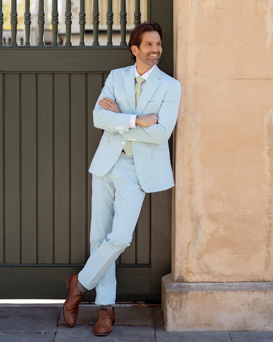 Mint Julep Green Seersucker Stretch Sport Coat | Seersucker Suit Separates