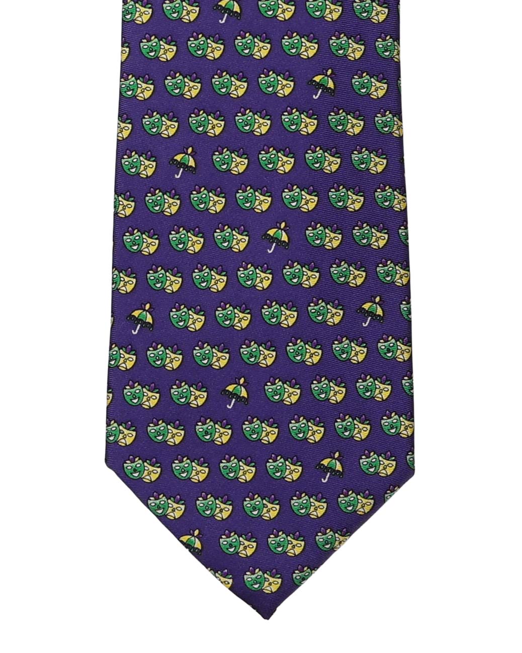 Mardi Gras Masks Tie