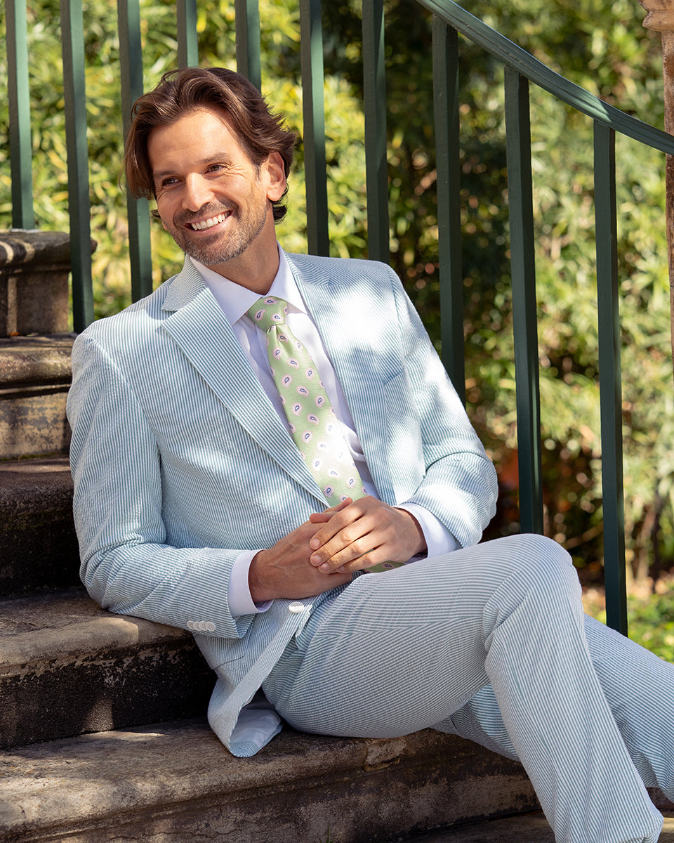 Mint Julep Green Seersucker Stretch Sport Coat | Seersucker Suit Separates