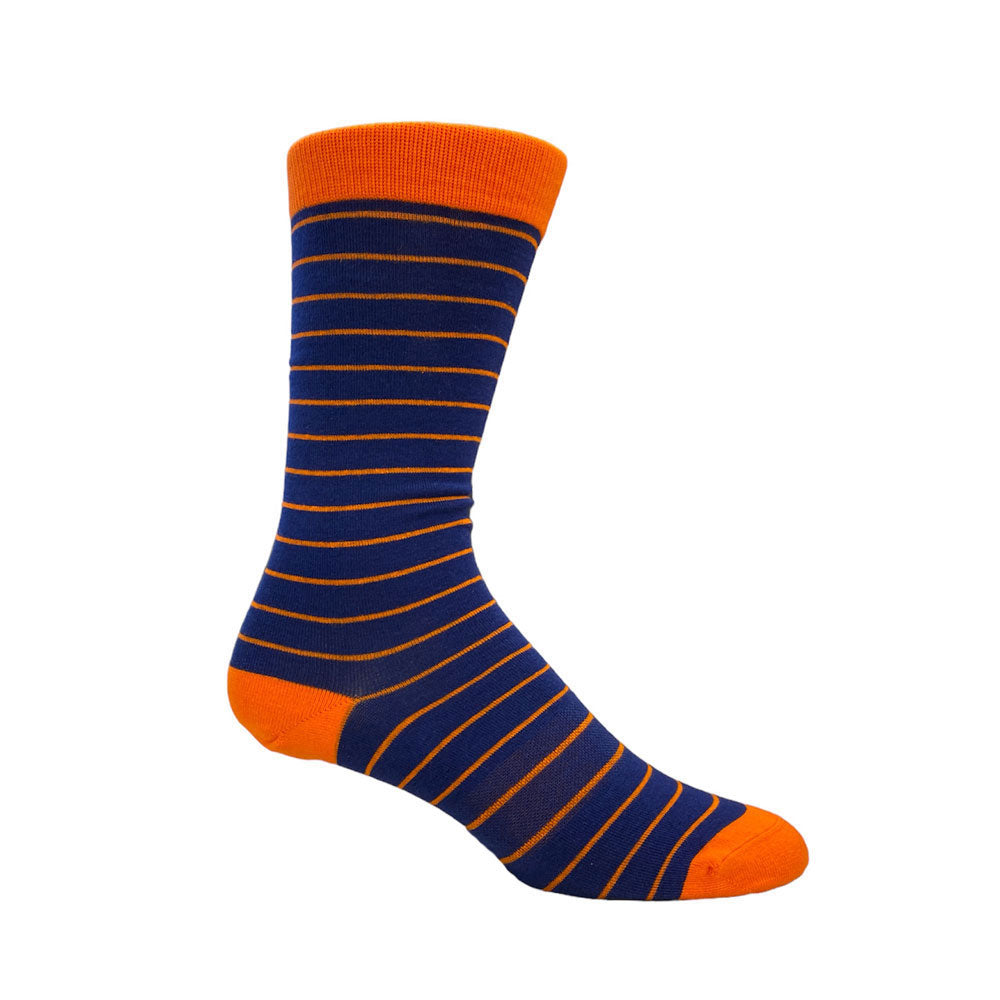 Stripes are our game, make them a part of yours. Life is too short to wear boring socks! #damnright  70% Mercerized Cotton 29% Nylon 1% Spandex Fits Size 8-12 Machine Washable Made in the USA Return Policy