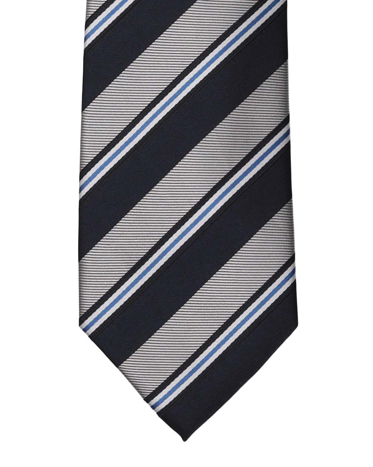 Navy & Grey Rep. Stripe Tie