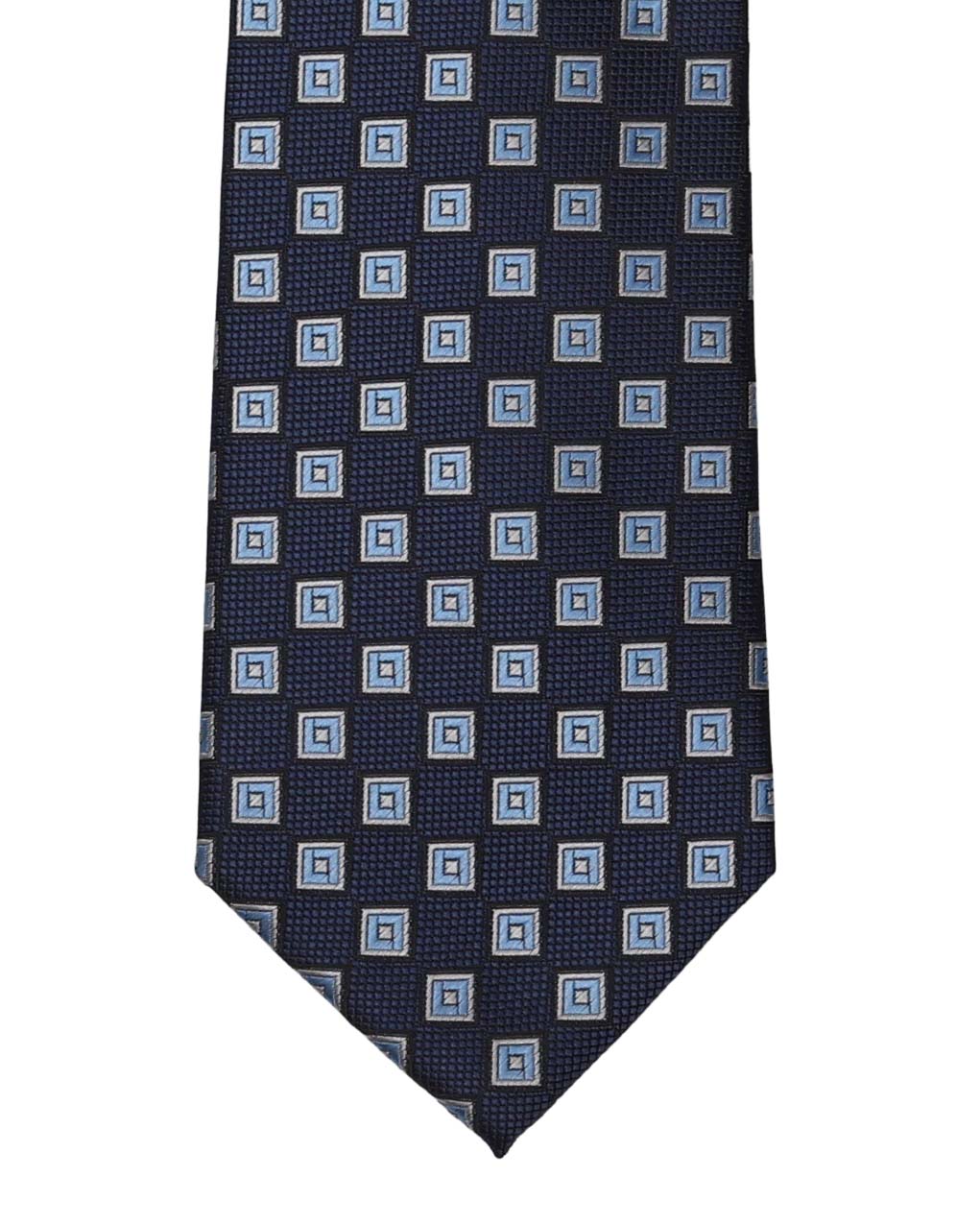 Navy with Lt. Blue Squares Tie