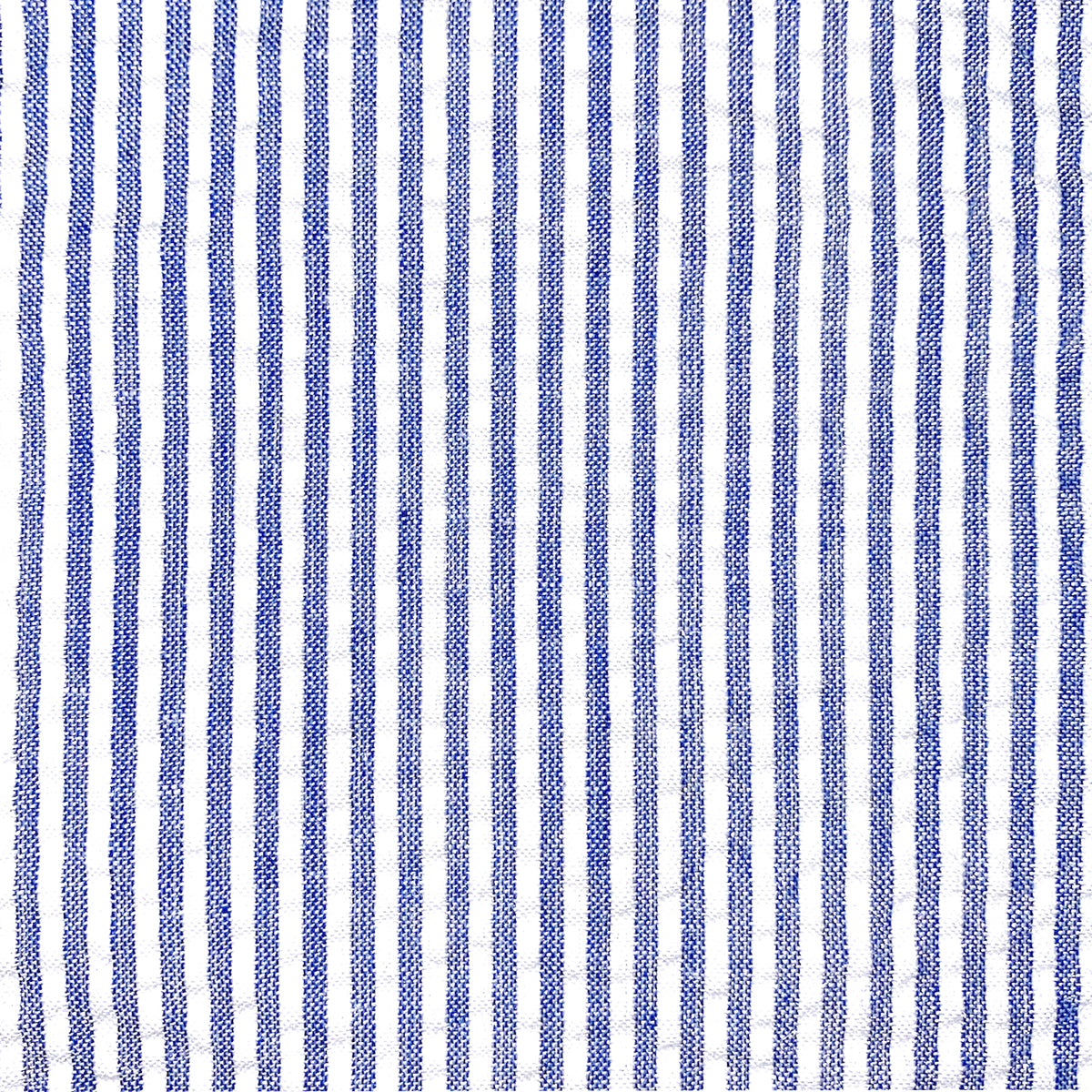 Classic Blue Stripe Seersucker Pocket Square