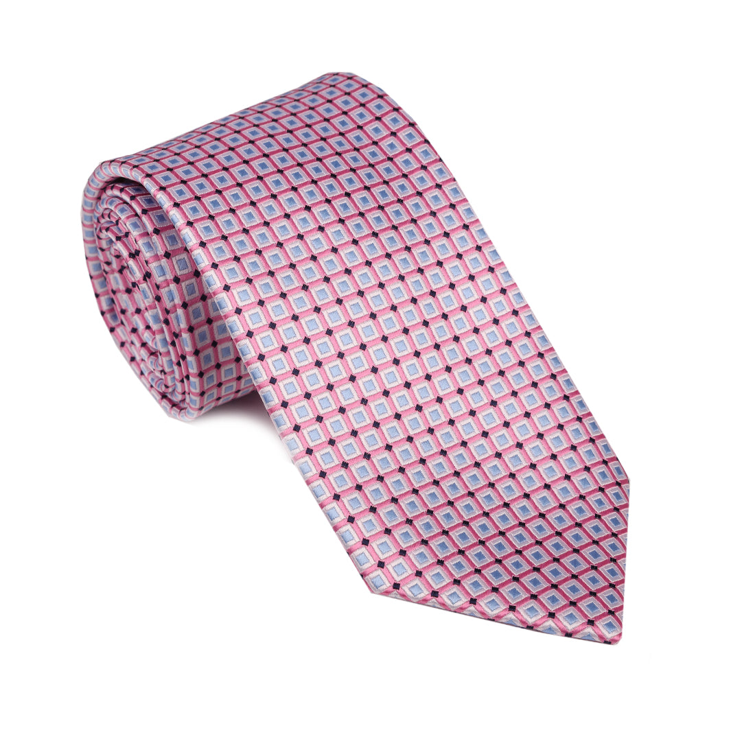 Pink With Lt. Blue Squares
