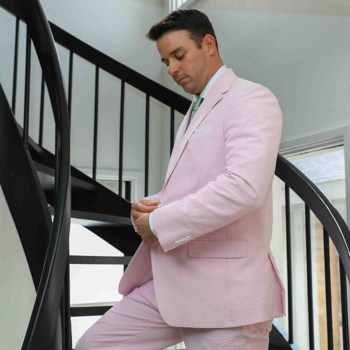 Pink Lemonade Seersucker Stretch Sport Coat | Seersucker Suit Separates