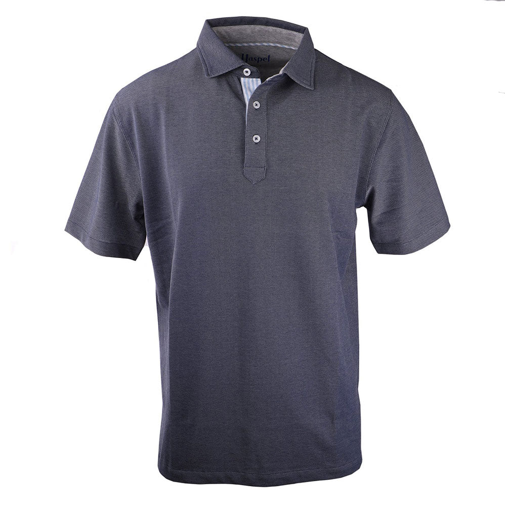 Fulton Navy Stretch Pique Polo