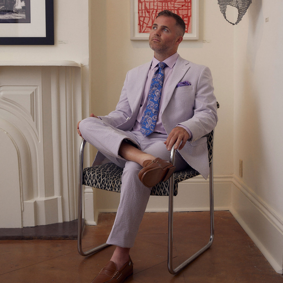 Purple Haze Seersucker Stretch Sport Coat | Seersucker Suit Separates