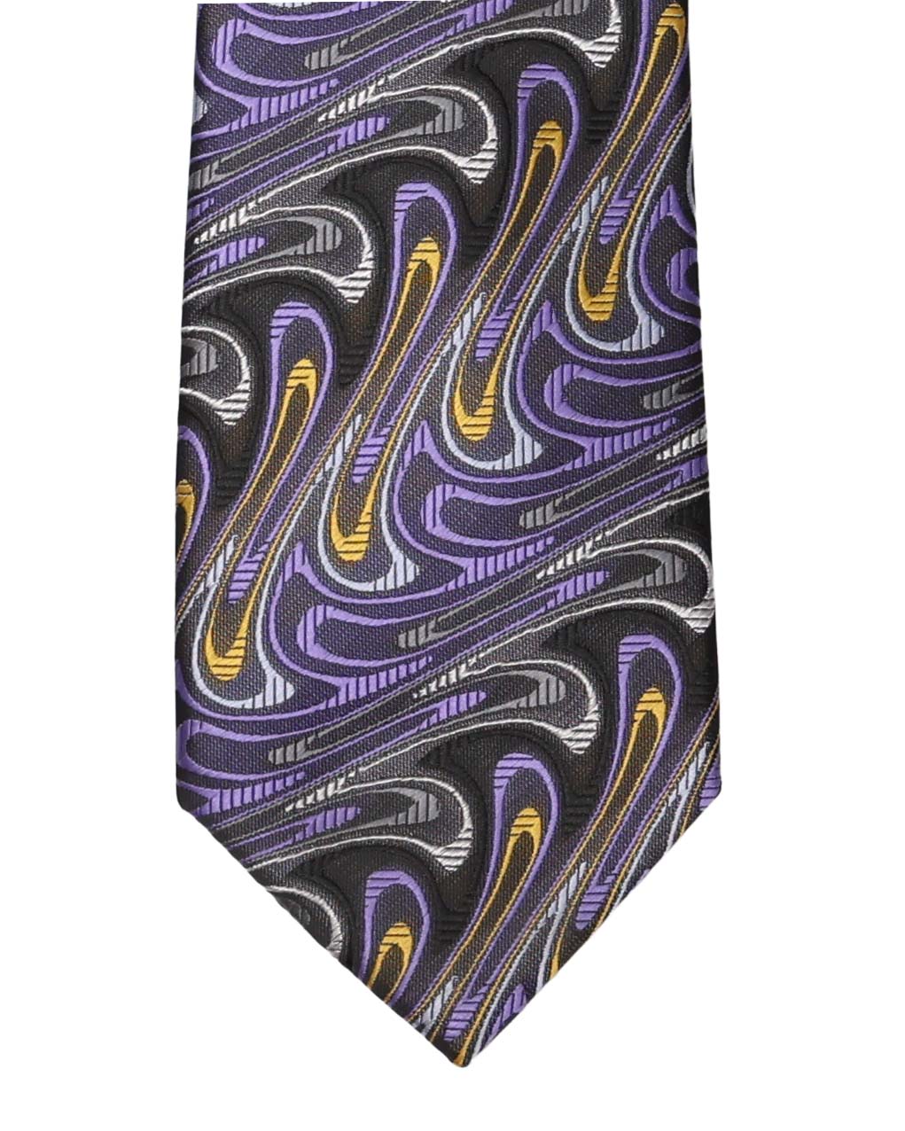 Purple & Gold Swirl Tie
