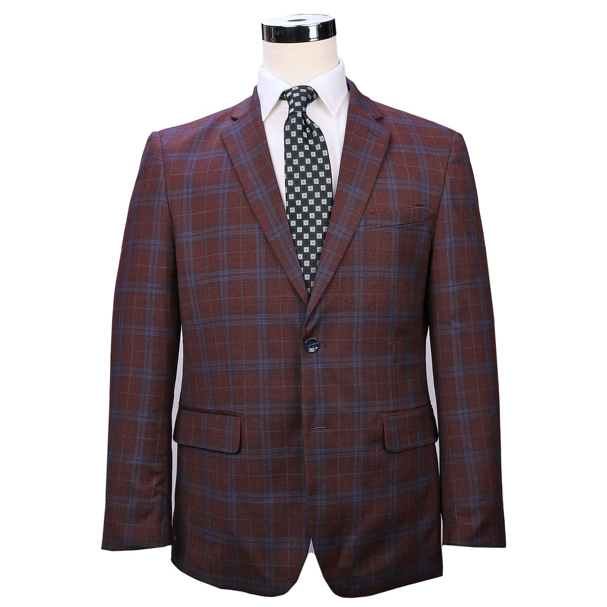A showstopper for a showstopper! Each Roffe Red Plaid Sport Coat is lovingly made of deluxe wool for year-round finesse and style. 