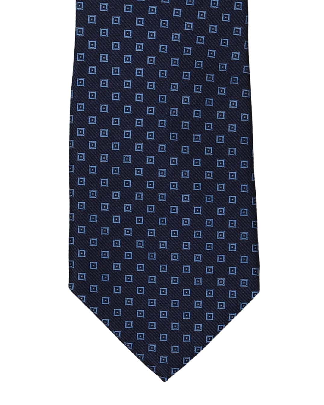 Royal Blue with Lt. Blue Deco Silk Tie