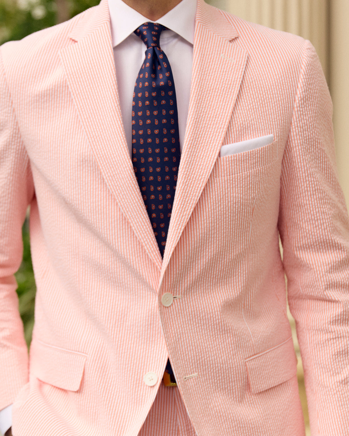 Satsuma Orange Seersucker Sport Coat | Seersucker Suit Separates