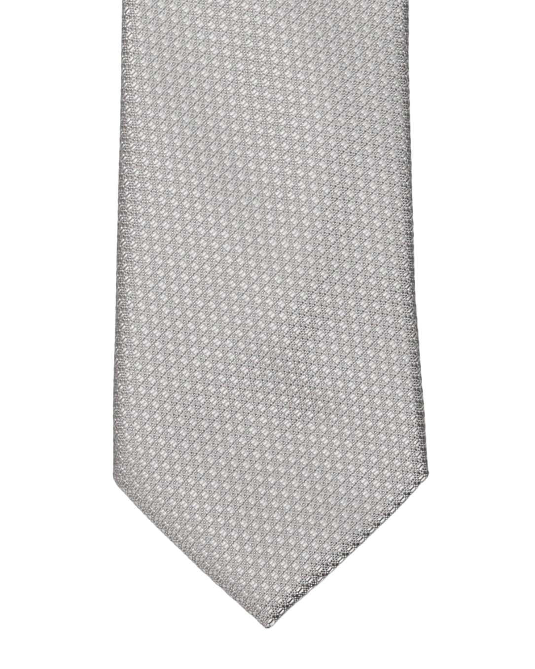 Solid Grey Grenadine Tie