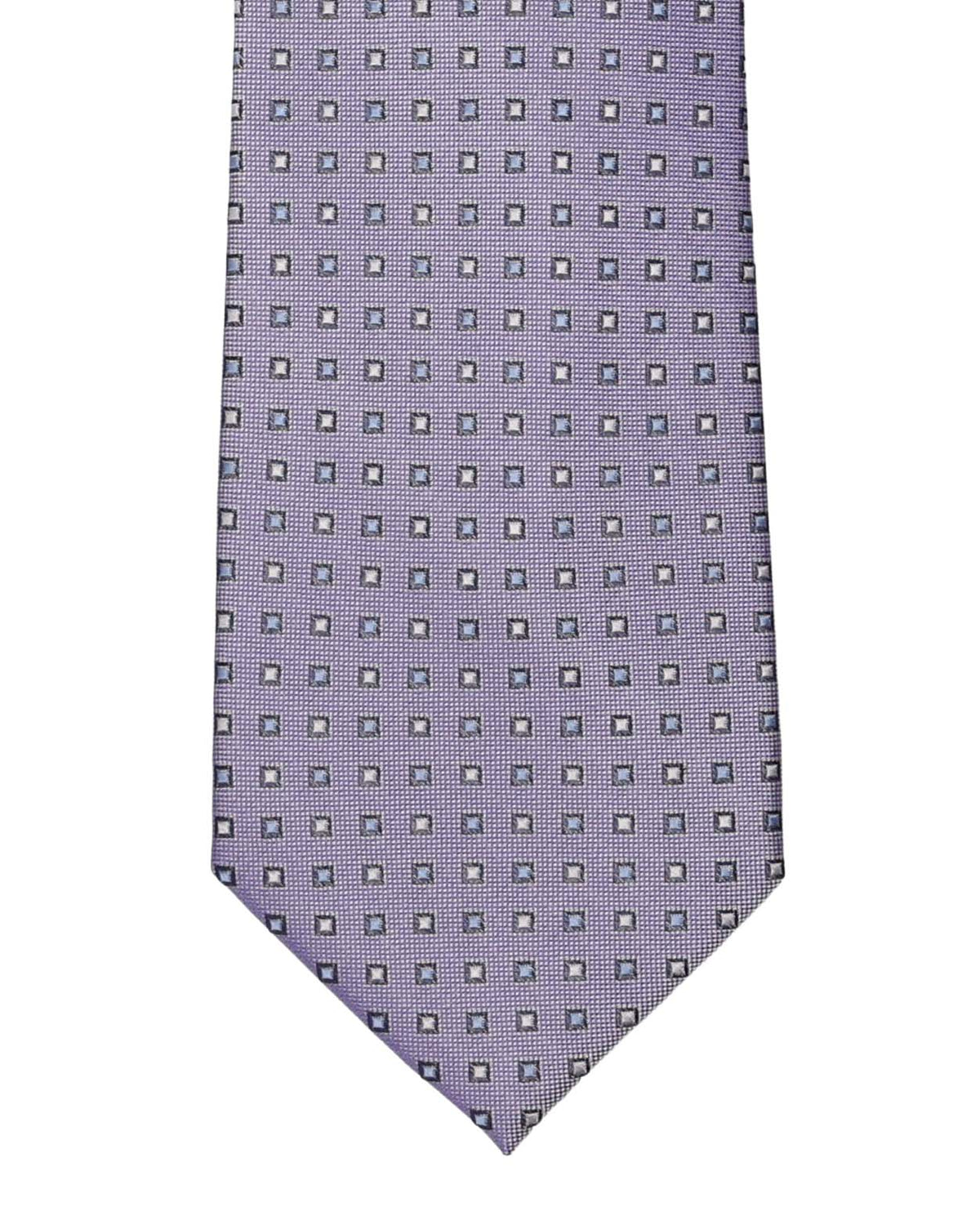 Lavender Box Print Tie