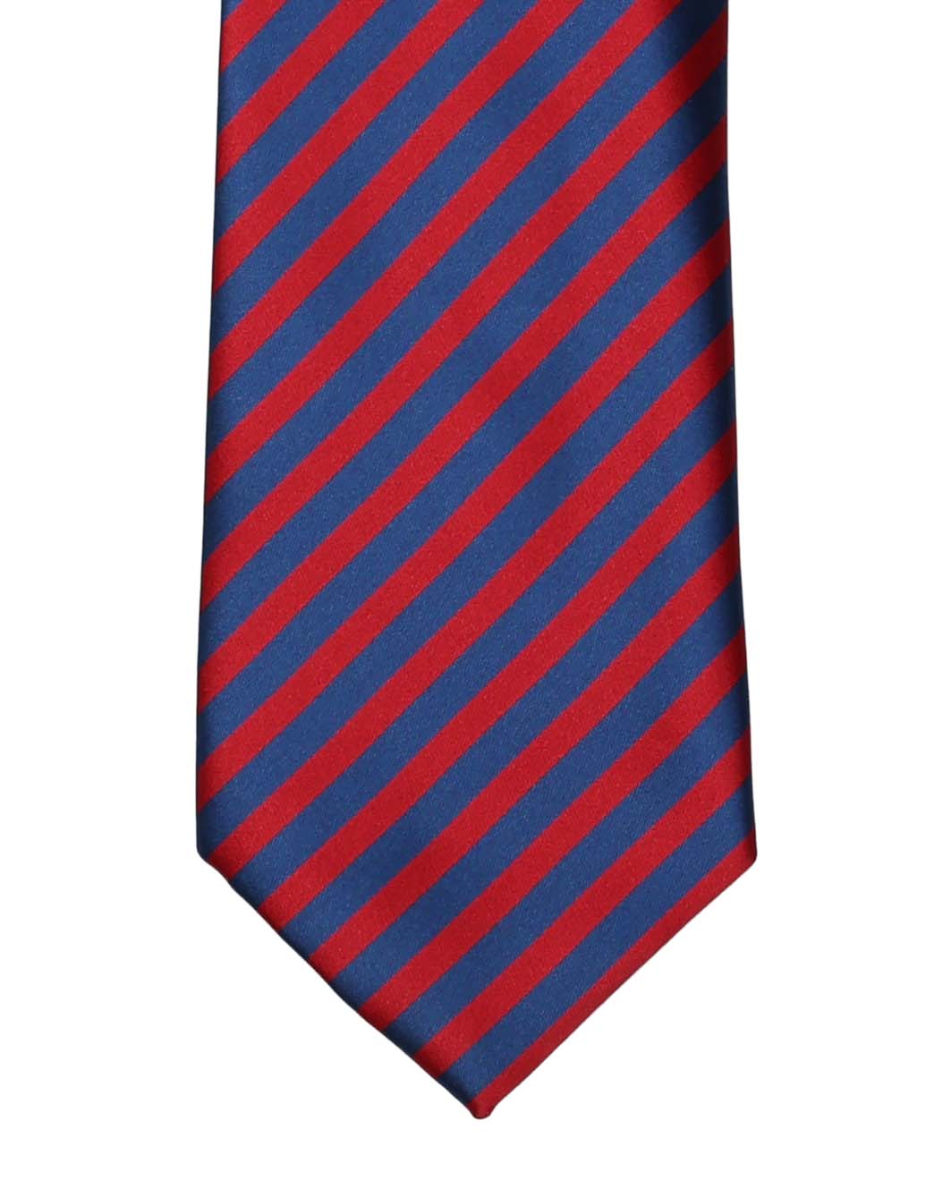 Blue & Red Collegiate Stripe Tie