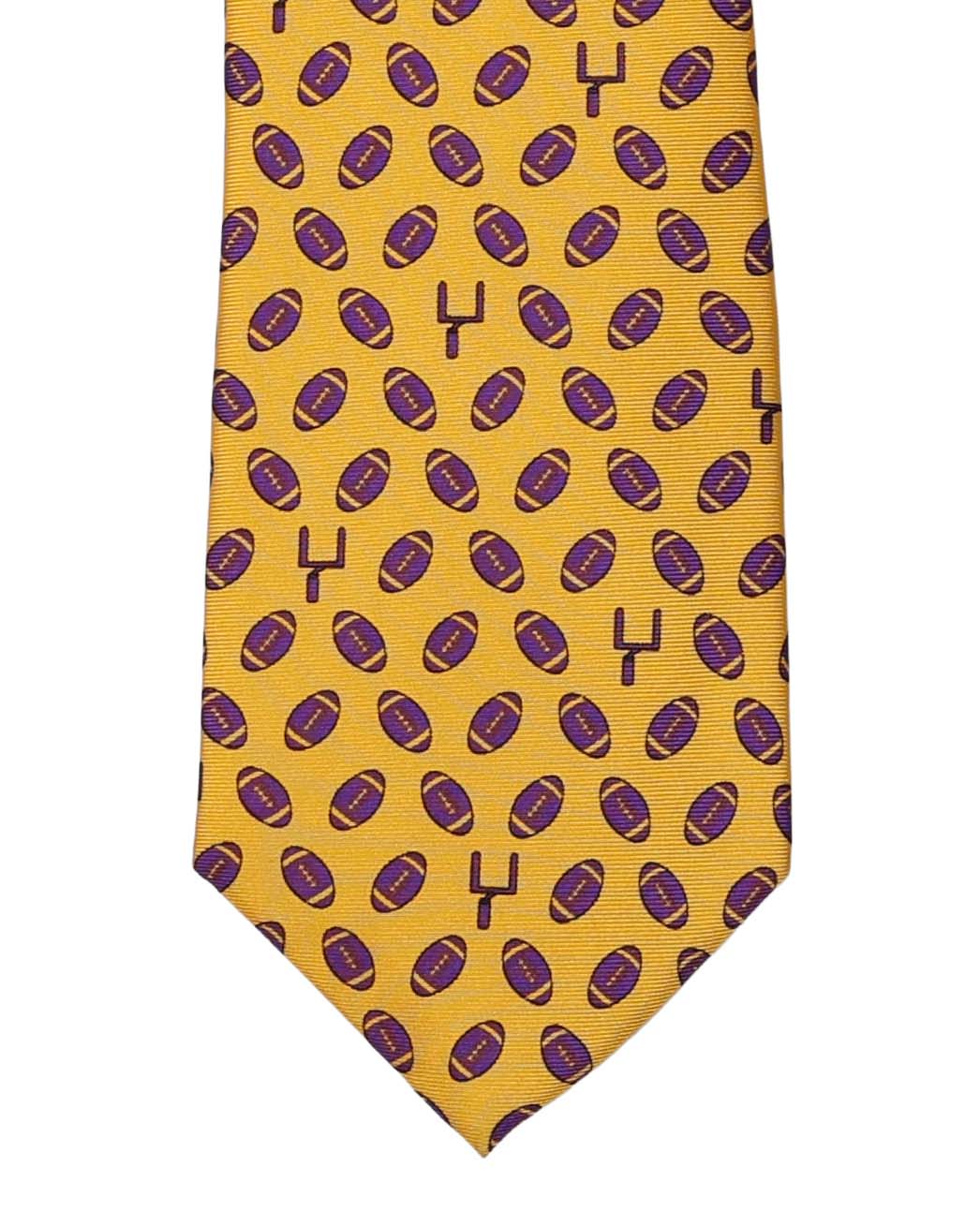 Limited Edition NOLA Couture X Haspel - Footballs - Tiger Eye Gold Tie