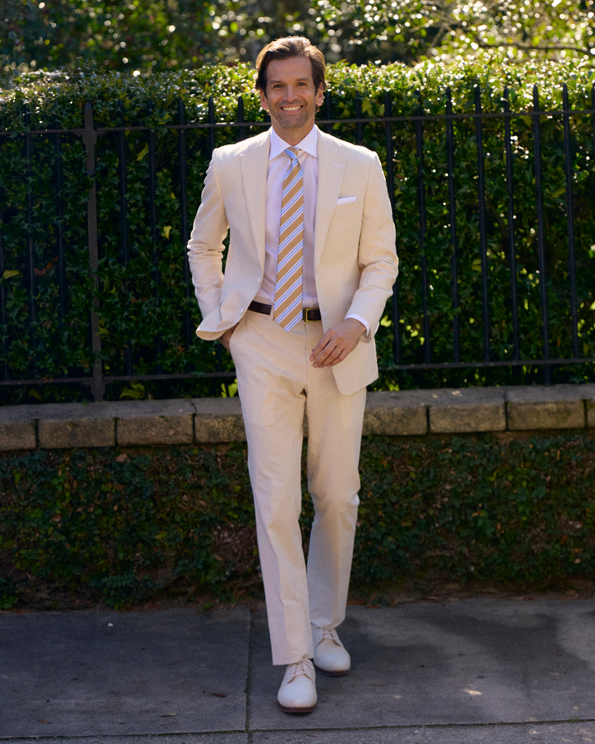 Tan Bisque Seersucker Stretch Pant | Seersucker Suit Separates