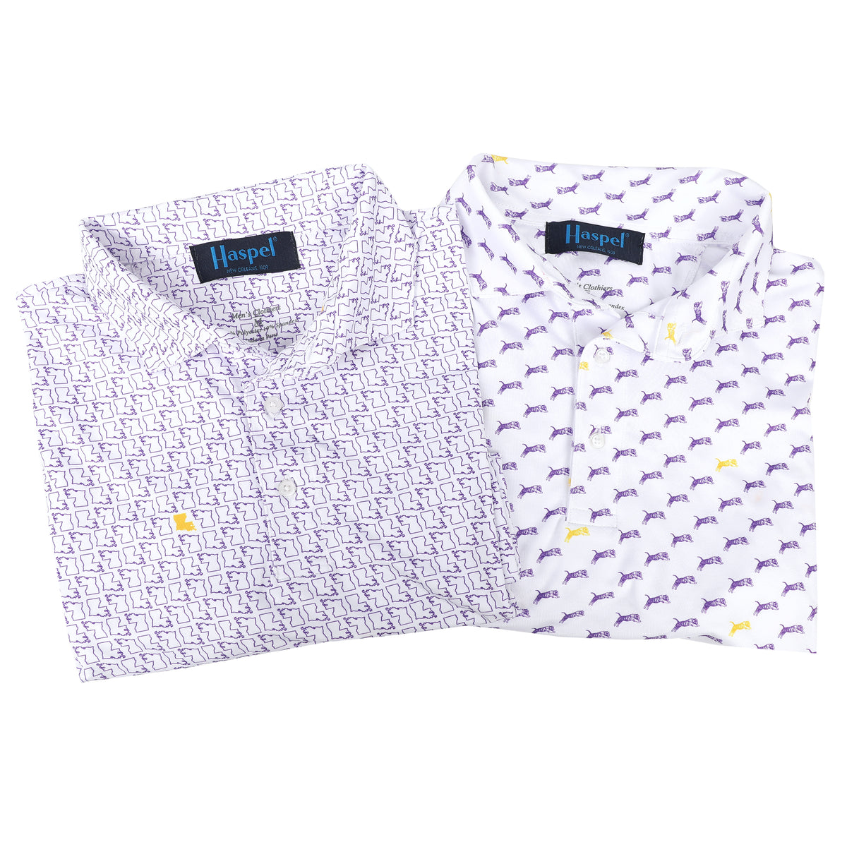 Purple &amp; Gold Louisiana State Performance Polo