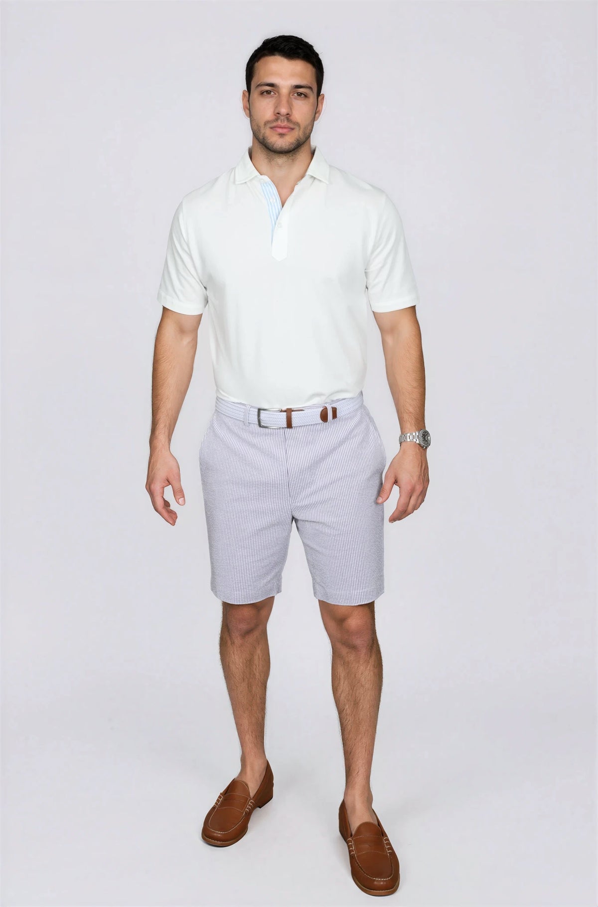 Ursuline Purple Haze Seersucker Short