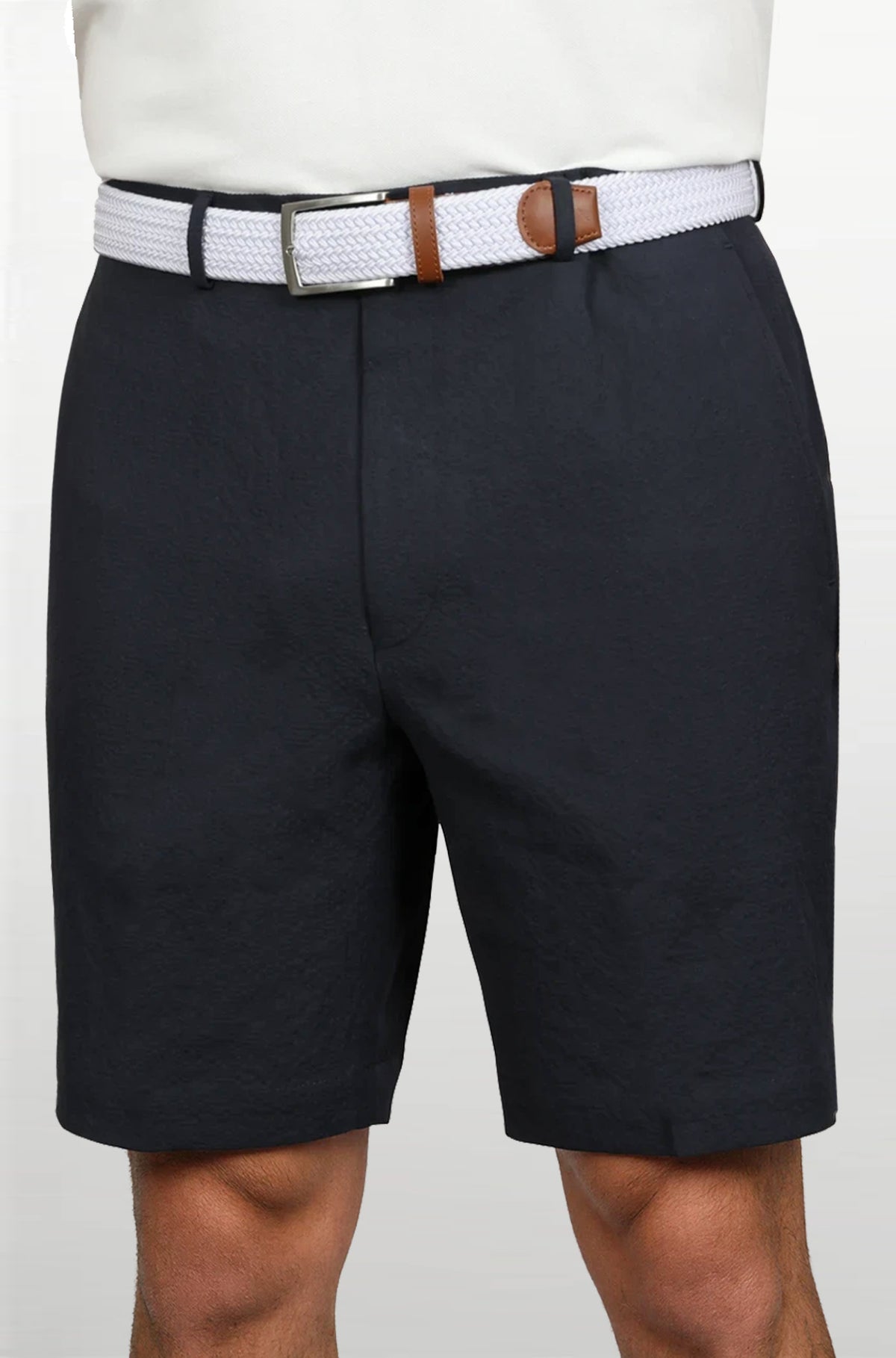 Ursuline Commander's Navy Solid Seersucker Short