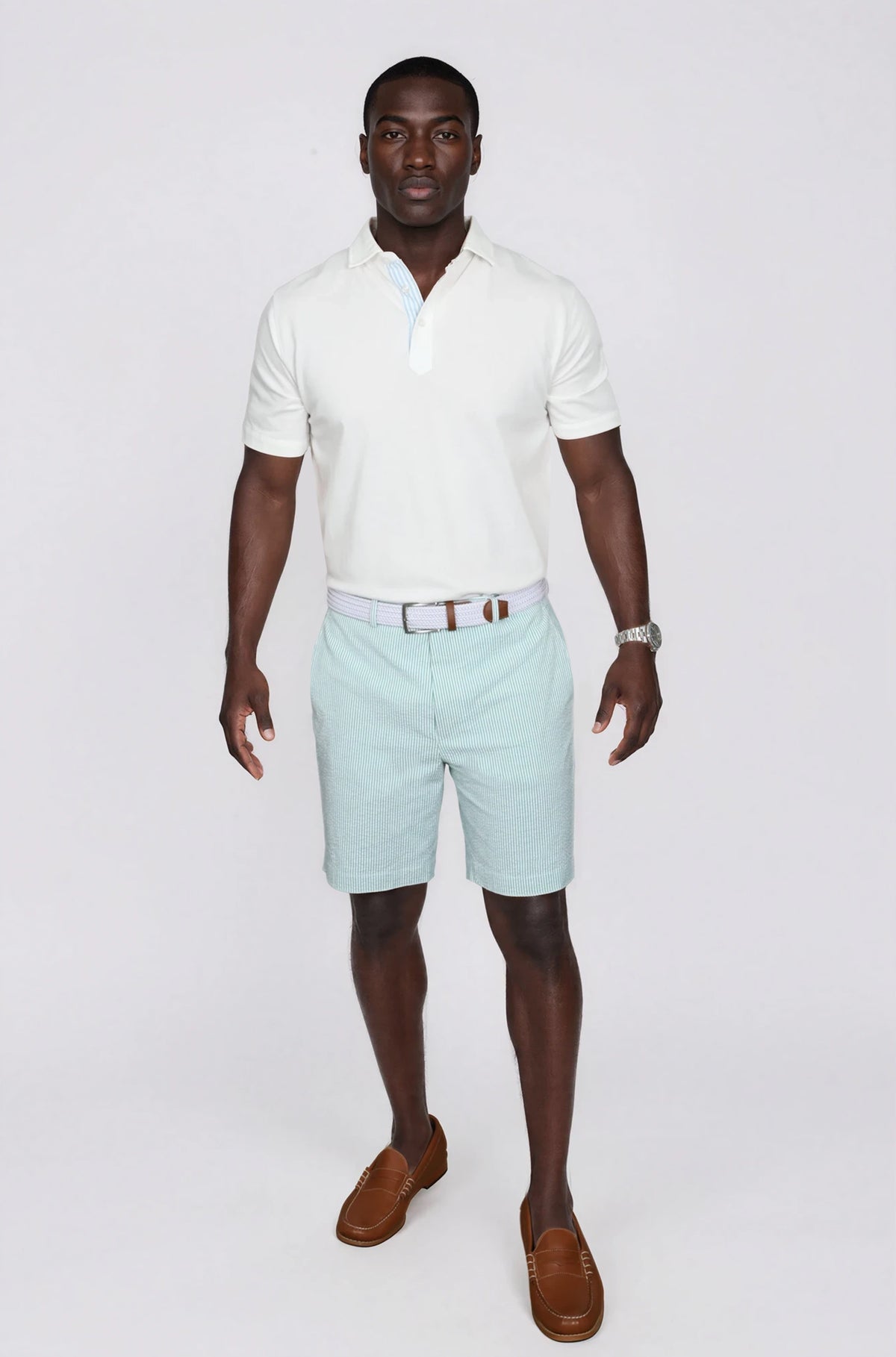 Ursuline Mint Julep Green Seersucker Short