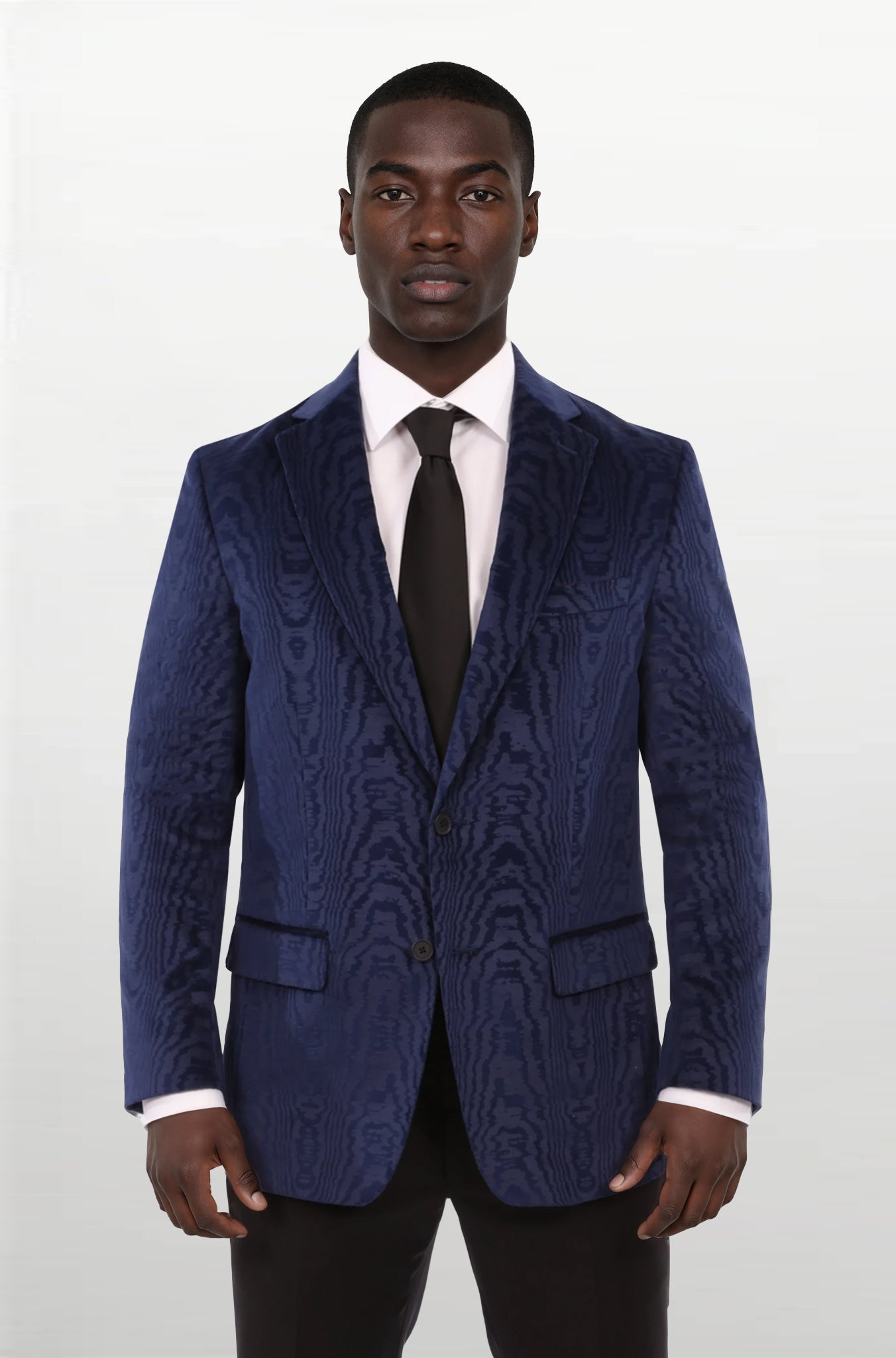 Men's Sport Coat | Audubon Navy Moire Velvet Jacket